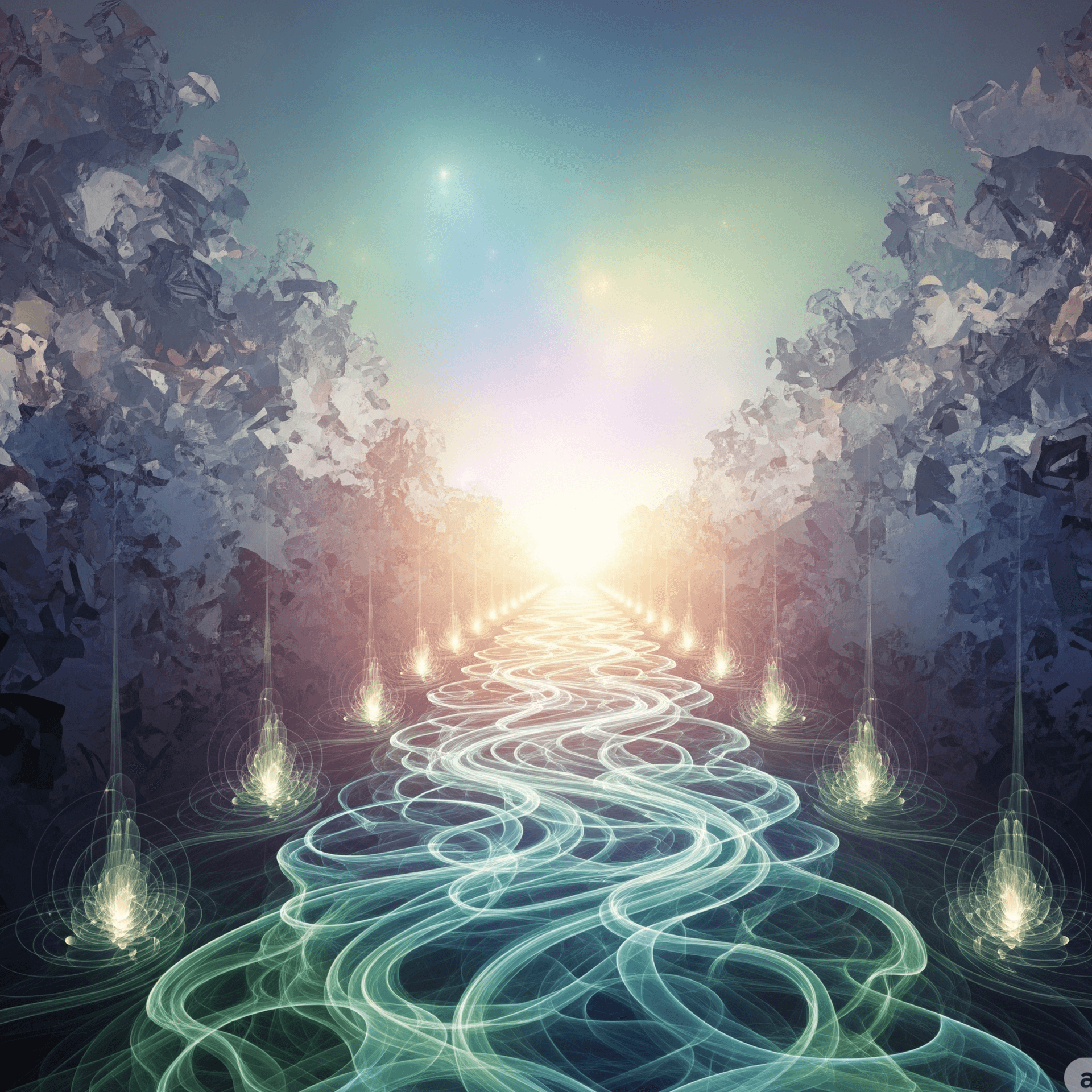 An abstract image representing a clear path