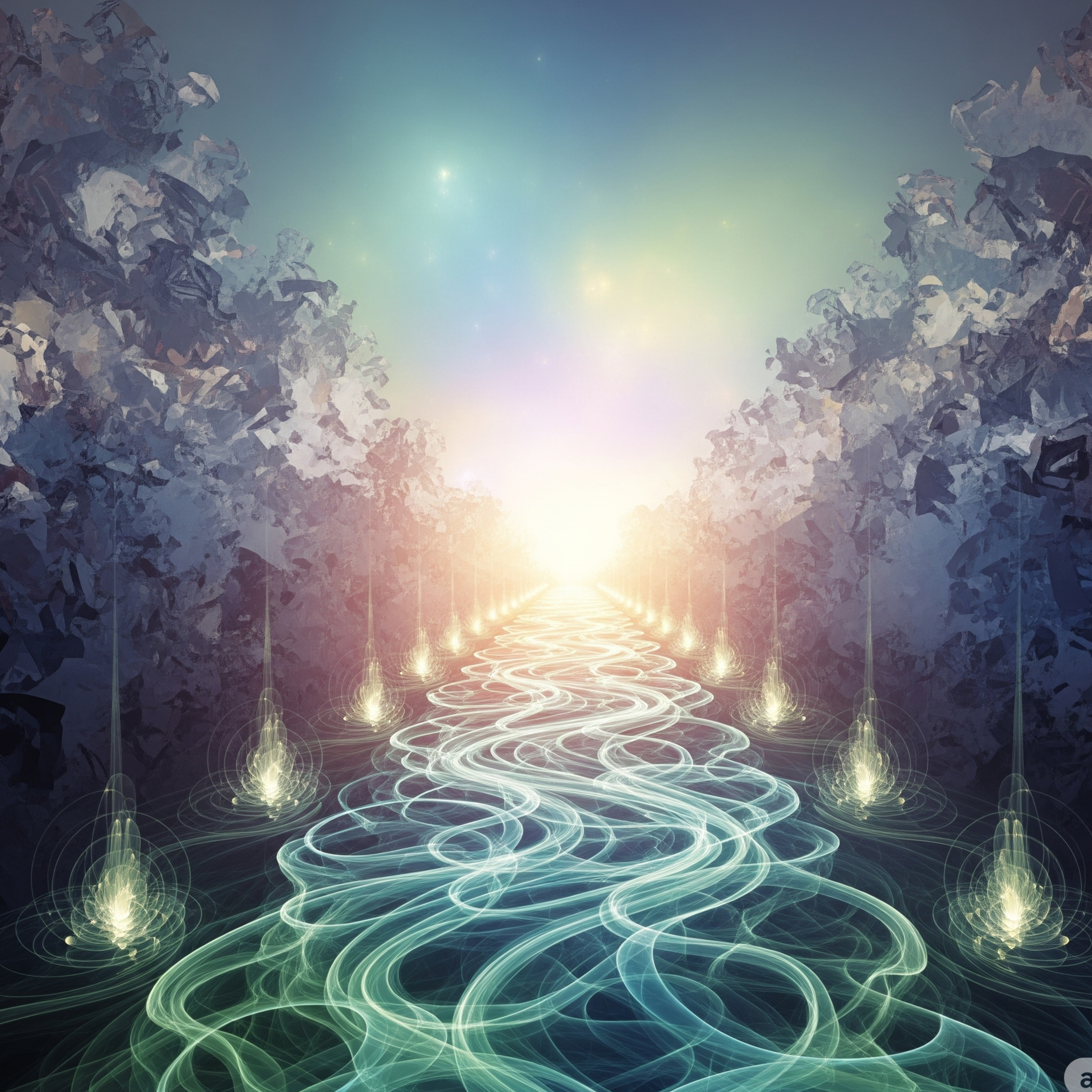 An abstract image representing a clear path
